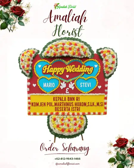 Papan Bunga Pernikahan Samparwadi